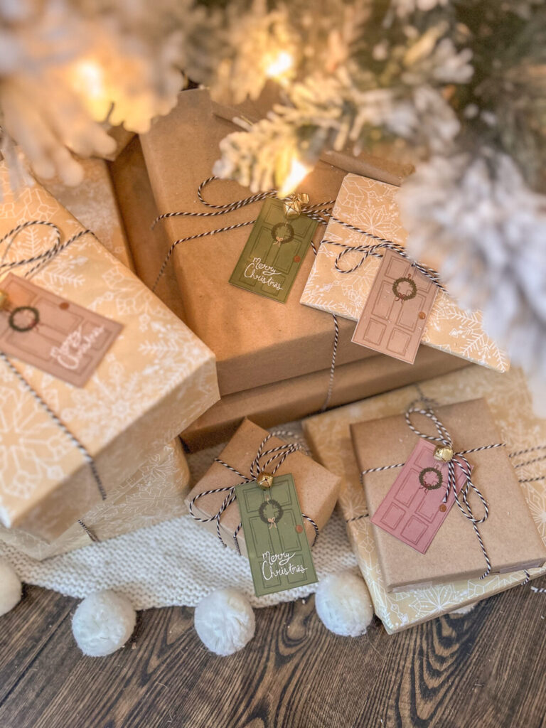 Free Printable Christmas Stamp Gift Tags to download and print at home for your Christmas presents this year! 