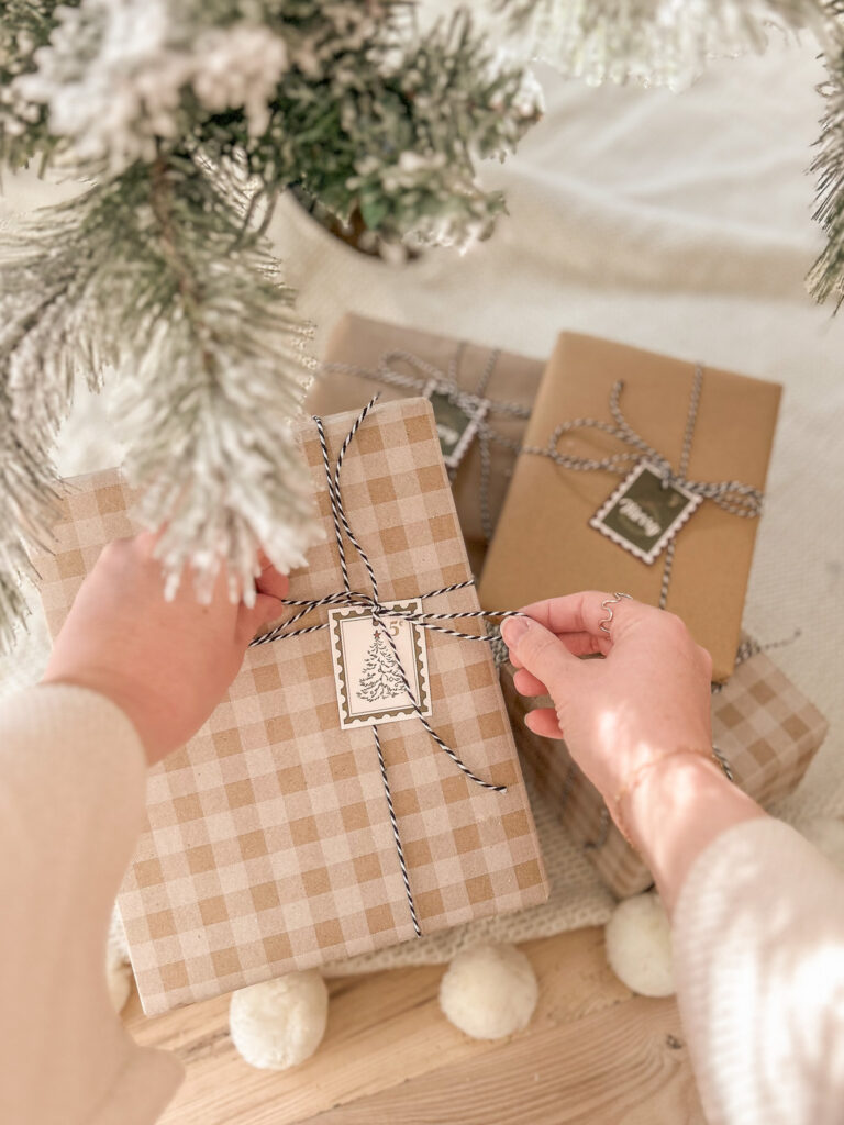 Free Printable Christmas Stamp Gift Tags to download and print at home for your Christmas presents this year! 